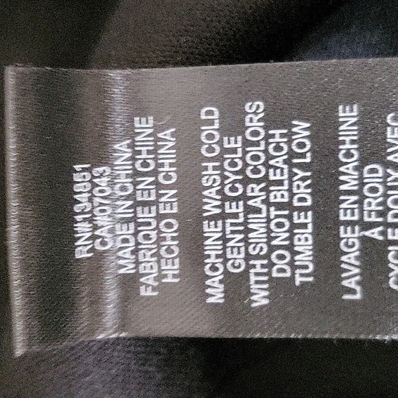 WAYF Where Are You From Black Vegan Front Snap Shimmery Back Smocked Crop - Sz L - Picture 12 of 16